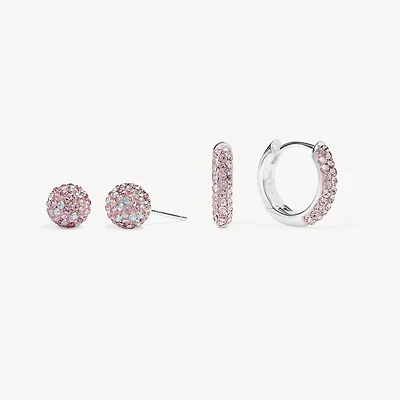 Venetian Blush Always On Sparkle Hoops and Studs Gift Set