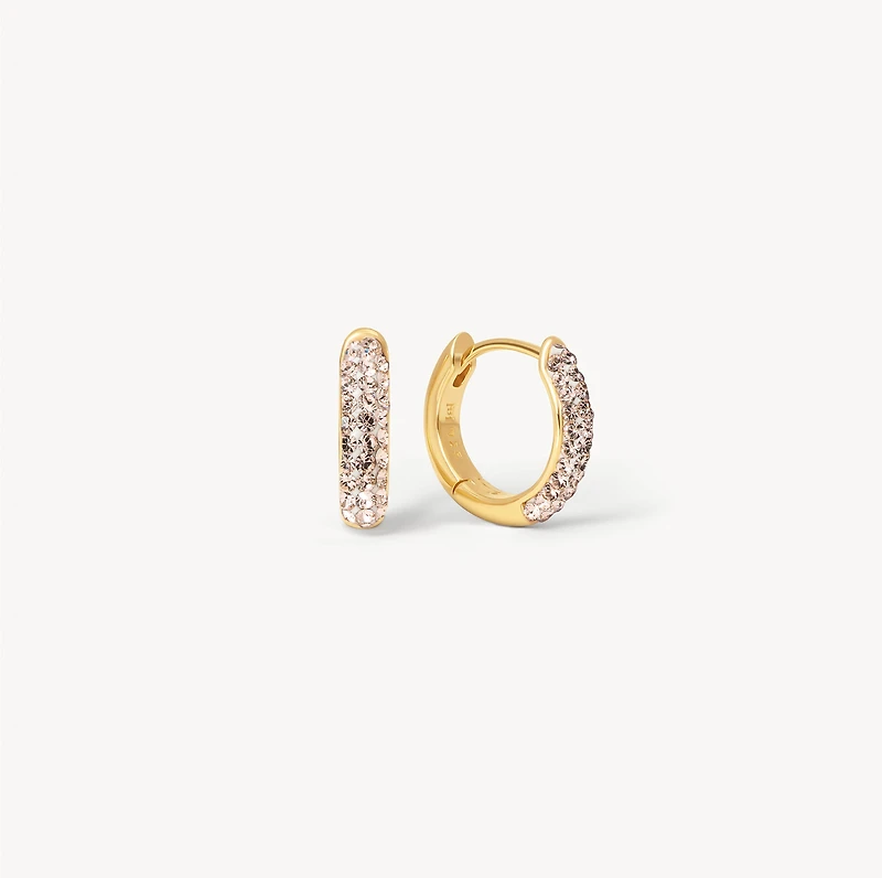 Champagne Always On Sparkle Hoop Earrings