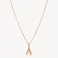 14k Rose Gold Vermeil Letter Necklace