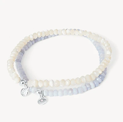 Coastal Gemstone Bracelet Set