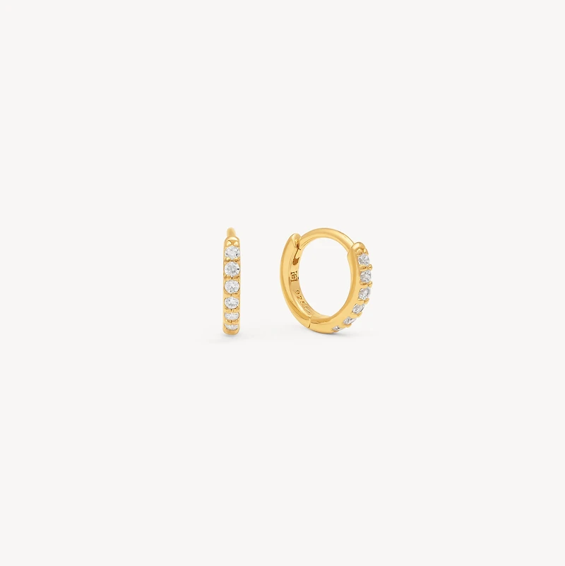 Extra Small Pavé Hoop Earrings