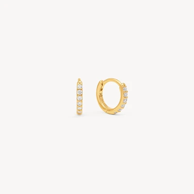 Extra Small Pavé Hoop Earrings