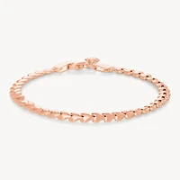 Rose Gold Heart String Chain Bracelet