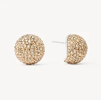 Gold Statement Sparkle Stud Earrings