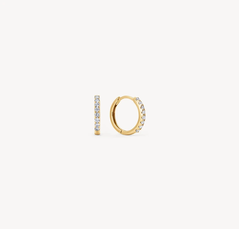 Lab Diamond Hoop Earrings