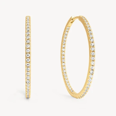 Large Pavé Hoop Earrings