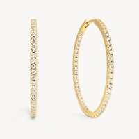 Large Pavé Hoop Earrings