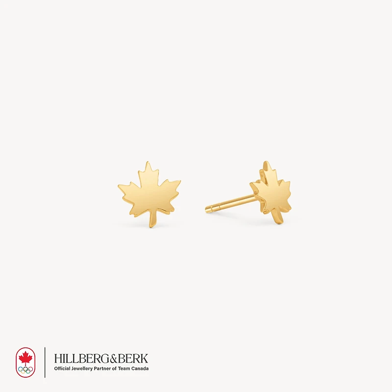 Maple Leaf Stud Earrings
