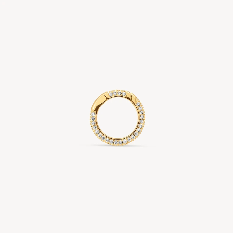 Pavé Circle Hinge Link Charm Holder