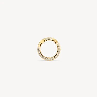 Pavé Circle Hinge Link Charm Holder