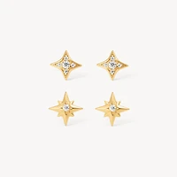 Petite Starburst Stud Earring Set