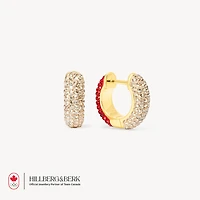Team Canada Reversible Sparkle Hoop Earrings