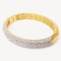 Champagne Starburst Sparkle Reversible Cuff Bracelet