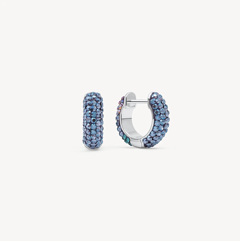 Empress and Northern Lights Sparkle Reversible Hoop Earrings