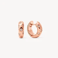 Starburst Sparkle Reversible Hoop Earrings