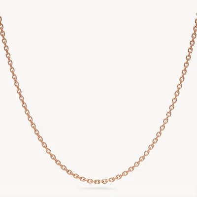 Rose Gold Rolo Slider Chain Necklace