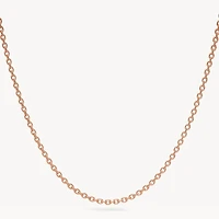 Rose Gold Rolo Slider Chain Necklace