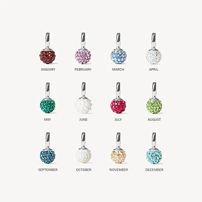 Sterling Silver Mini Birthstone Sparkle Ball™ Charm