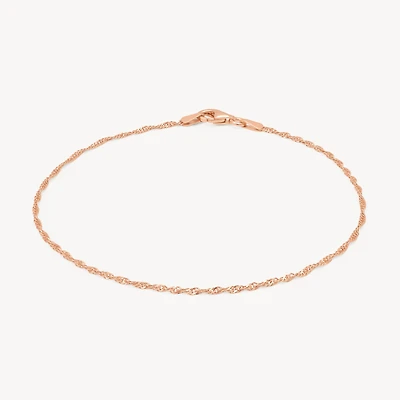 Rose Gold Singapore Chain Anklet