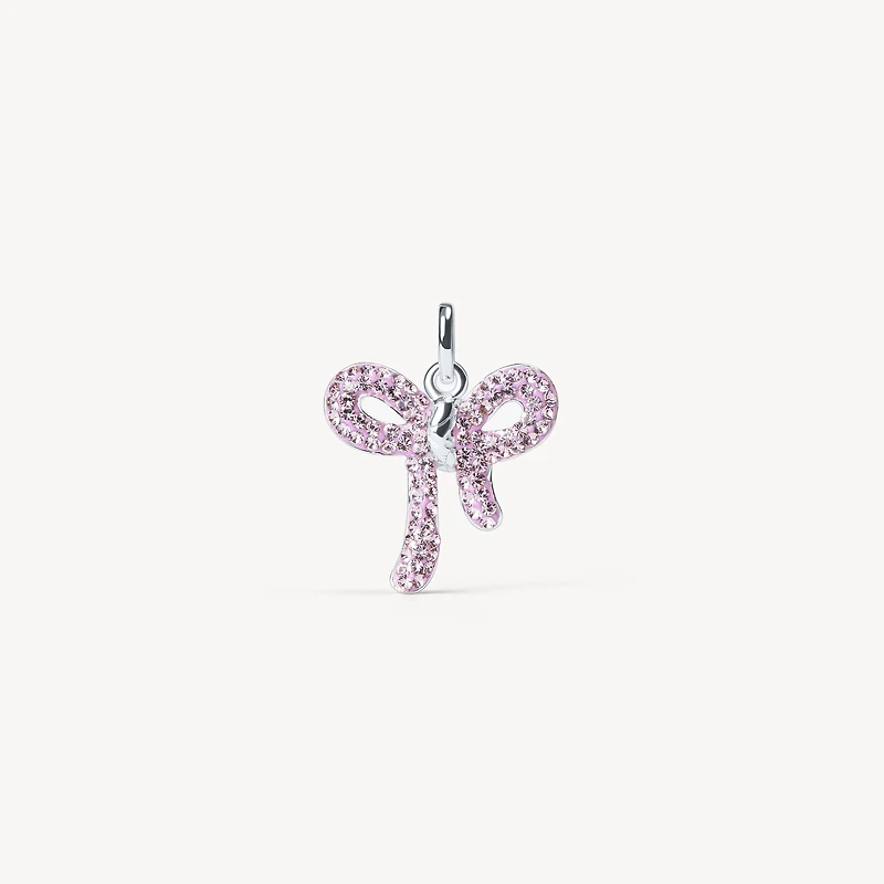 Lilac Sparkle Bow Charm
