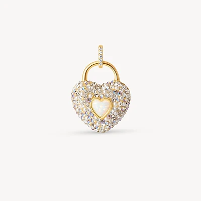Sea Salt Sparkle Heart Charm