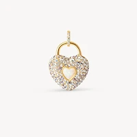 Sea Salt Sparkle Heart Charm