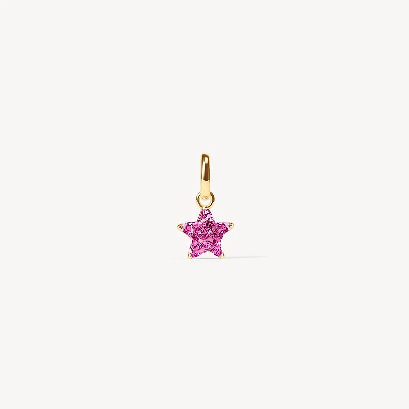 Rose Sparkle Star Charm