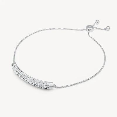 White Sparkle Bar Bracelet
