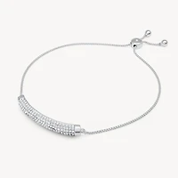 White Sparkle Bar Bracelet