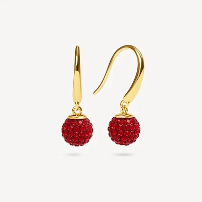 Red Velvet Sparkle Drop Earrings