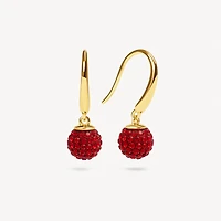 Red Velvet Sparkle Drop Earrings