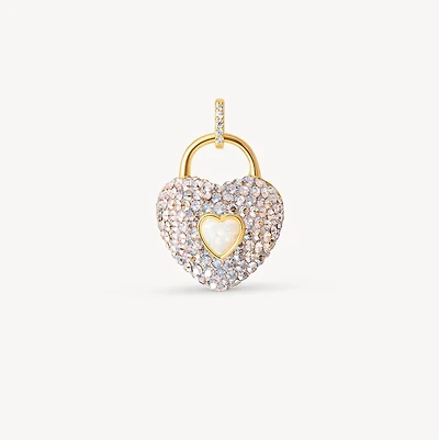 Champagne Sparkle Heart Charm