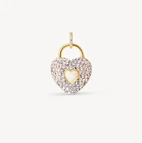 Champagne Sparkle Heart Charm