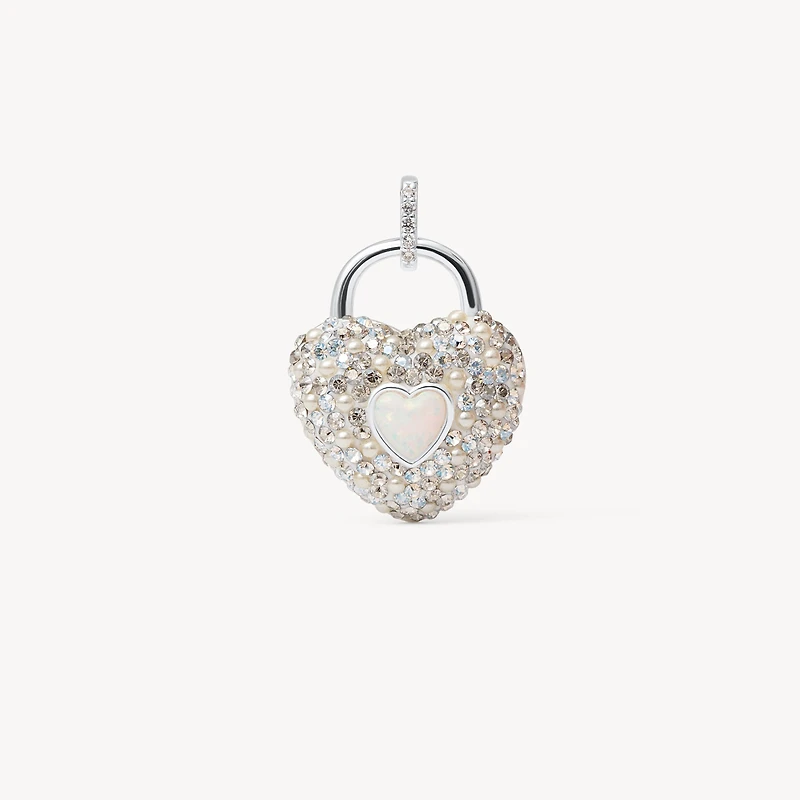 Glitz Sparkle Heart Charm