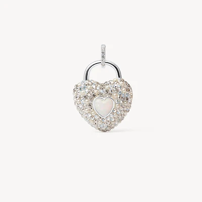 Glitz Sparkle Heart Charm