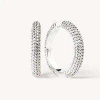 Large Sparkle Hoop Earrings