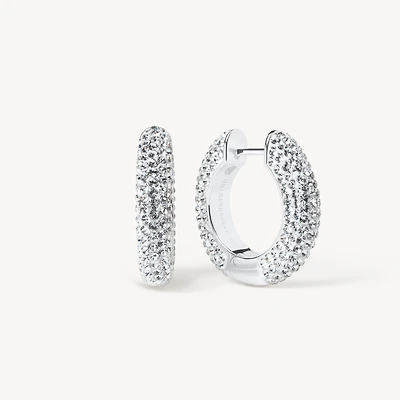 Medium Sparkle Hoop Earrings