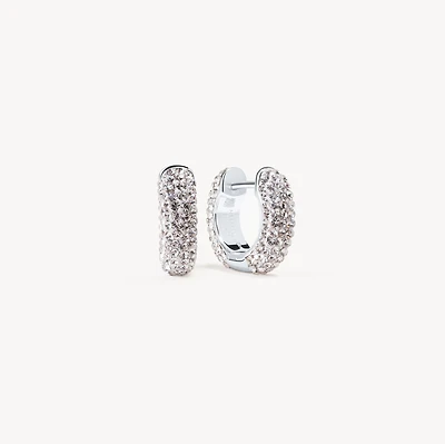 Small Sparkle Hoop Earrings