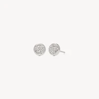 Sparkle Bezel Stud Earrings