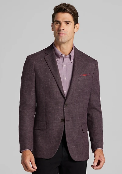 Men's Jos. A. Bank Tailored Fit Comfort Stretch Sportcoat at Jos. A. Bank, Burgundy
