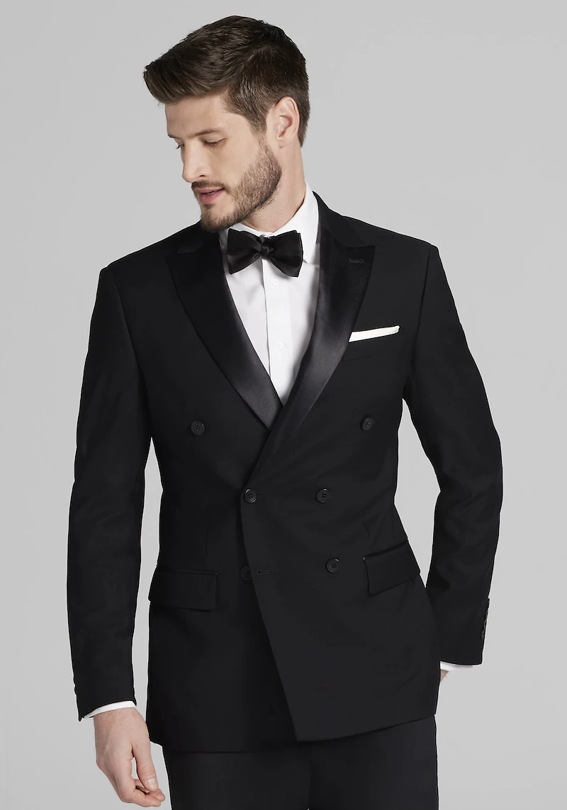 Men's Jos. A. Bank Slim Fit Double-Breasted Dinner Jacket at Jos. A. Bank, Black