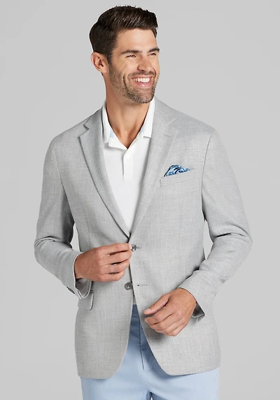 Men's Jos. A. Bank Tailored Fit Comfort Stretch Textured Sportcoat at Jos. A. Bank, Grey