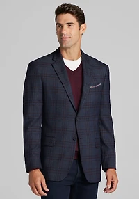 Men's Traveler COOLMOTION Tailored Fit Plaid Sportcoat at Jos. A. Bank, Blue/Navy
