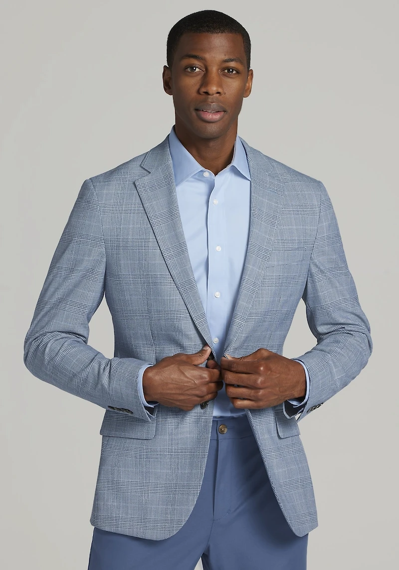 Men's Jos. A. Bank Slim Fit Plaid Sportcoat at Jos. A. Bank, Washed Blue