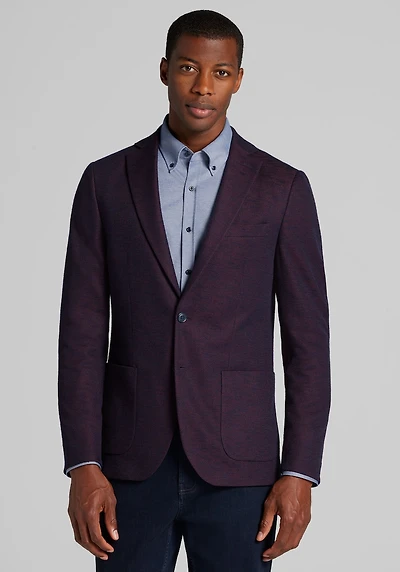 Men's Jos. A. Bank Comfort Stretch Slim Fit Knit Sportcoat at Jos. A. Bank, Burgundy