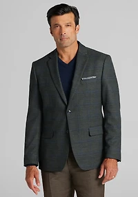 Men's Jos. A. Bank Comfort Stretch Traditional Fit Plaid Sportcoat at Jos. A. Bank, Green