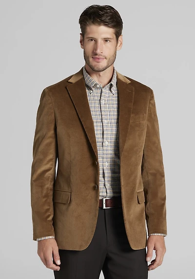 Men's Jos. A. Bank Tailored Fit Comfort Stretch Corduroy Sportcoat at Jos. A. Bank, Brown
