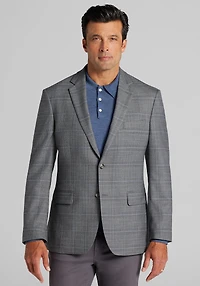 Men's Traveler® COOLMOTION Traditional Fit Plaid Sportcoat at Jos. A. Bank, Grey