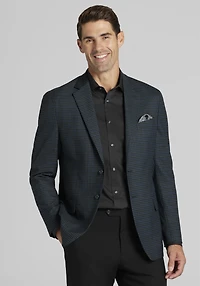Men's Jos A. Bank Comfort Stretch Tailored Fit Check Sportcoat at Jos. A. Bank, Green