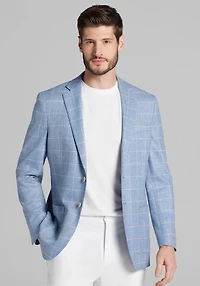 Men's Jos. A. Bank Slim Fit Windowpane Sportcoat at Jos. A. Bank, Light Blue